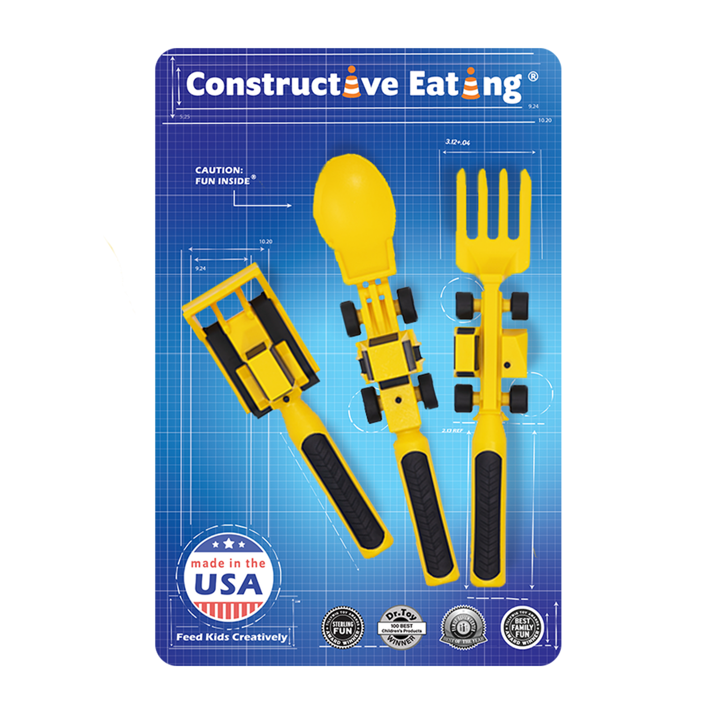 Constructive Eating - Set of 3 Construction Utensils
