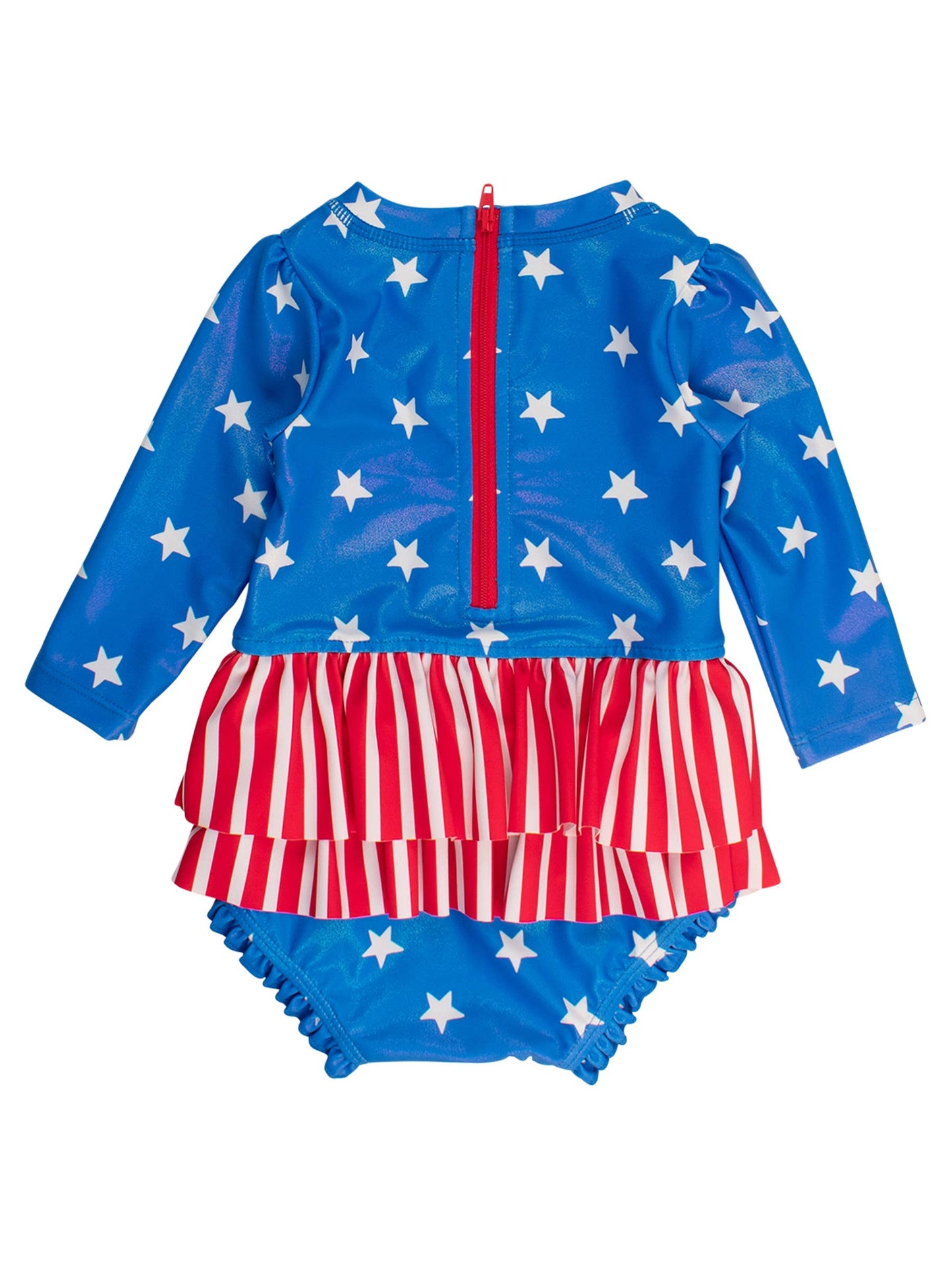 Baby Girls Shimmer Stars & Stripes Skirted OP RG