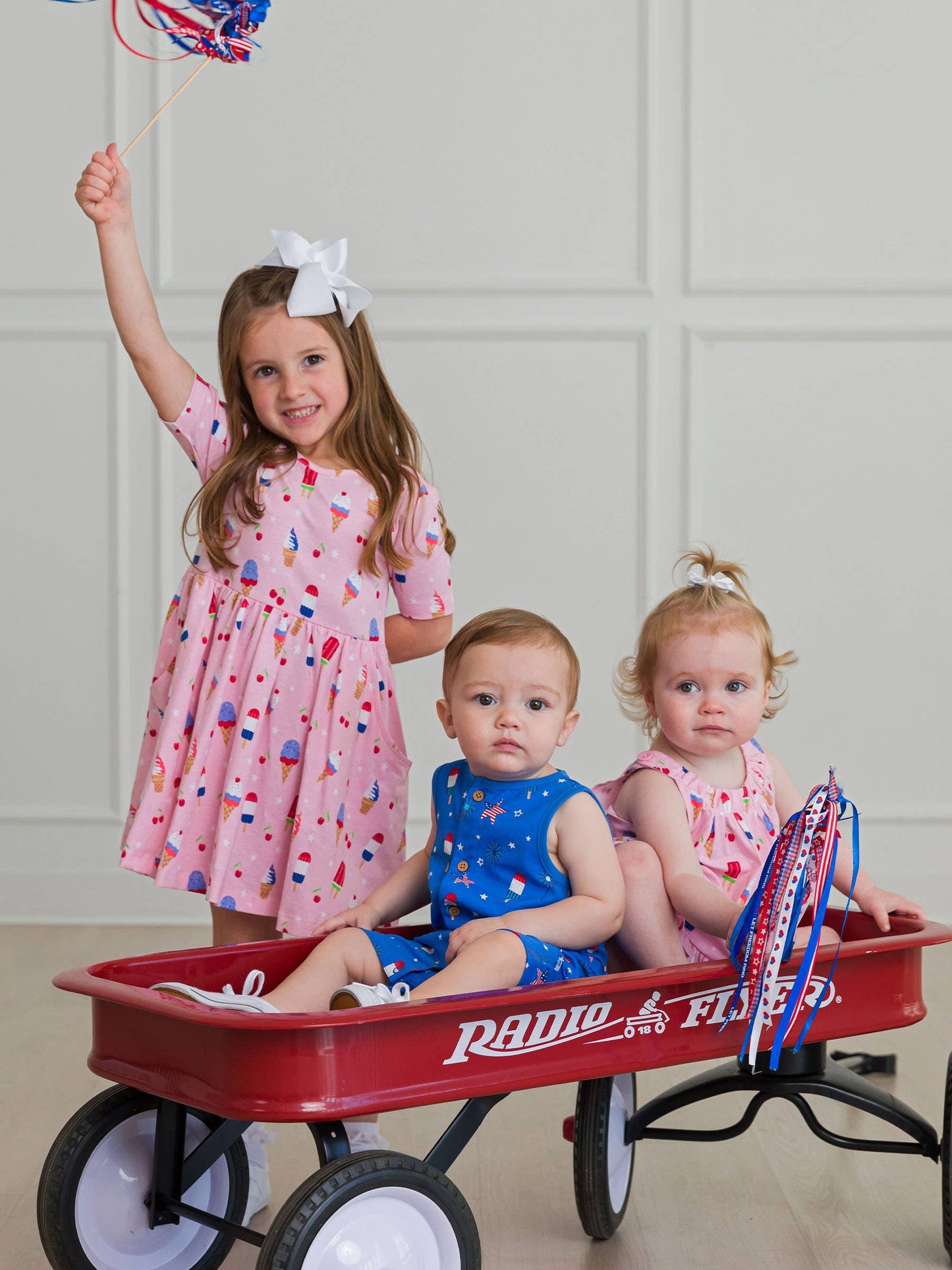 Girls Sweet Freedom Short Sleeve Knit Twirl Dress