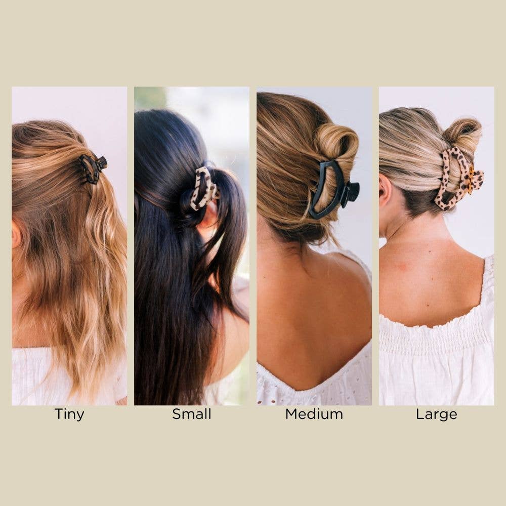 TELETIES - Open Hair Clip | Large | Blonde Tortoise