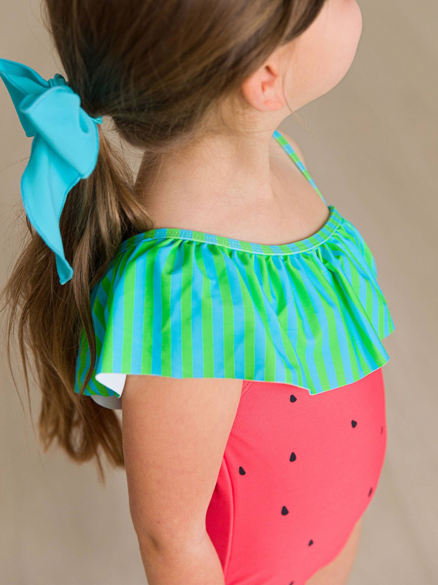Watermelon One Shoulder OP Swimsuit