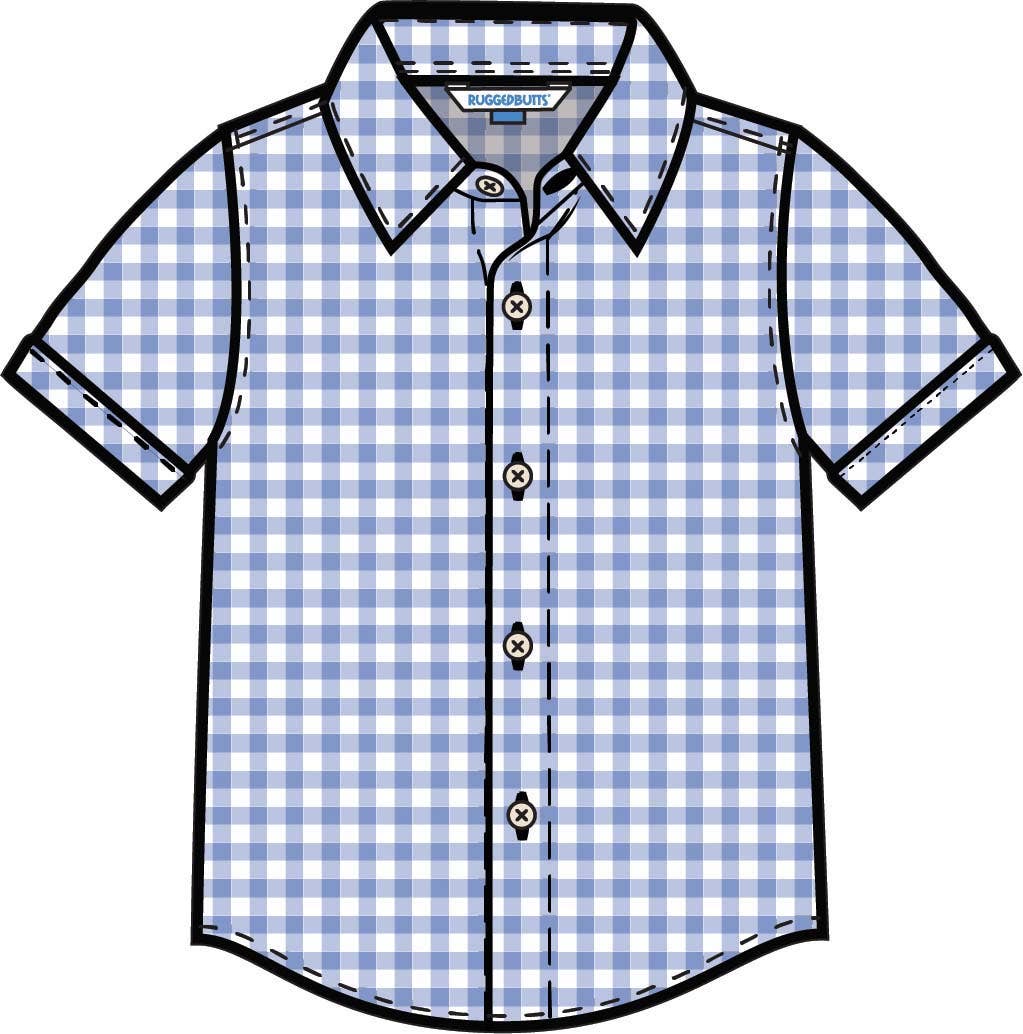 Periwinkle Blue Gingham SS Shirt