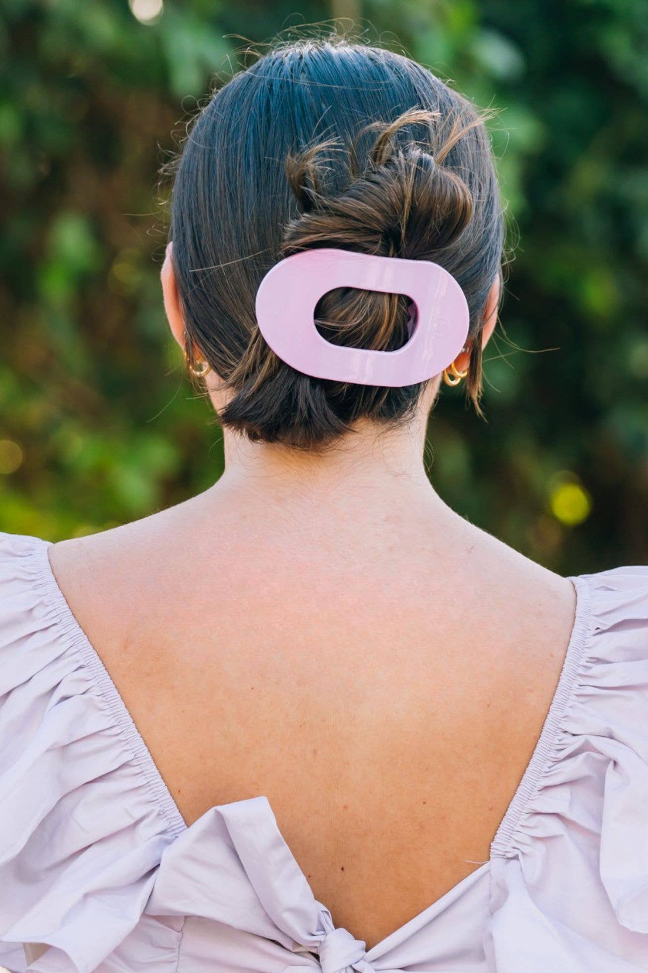 Round Flat Hair Clip | Large | Springtime Sparkle