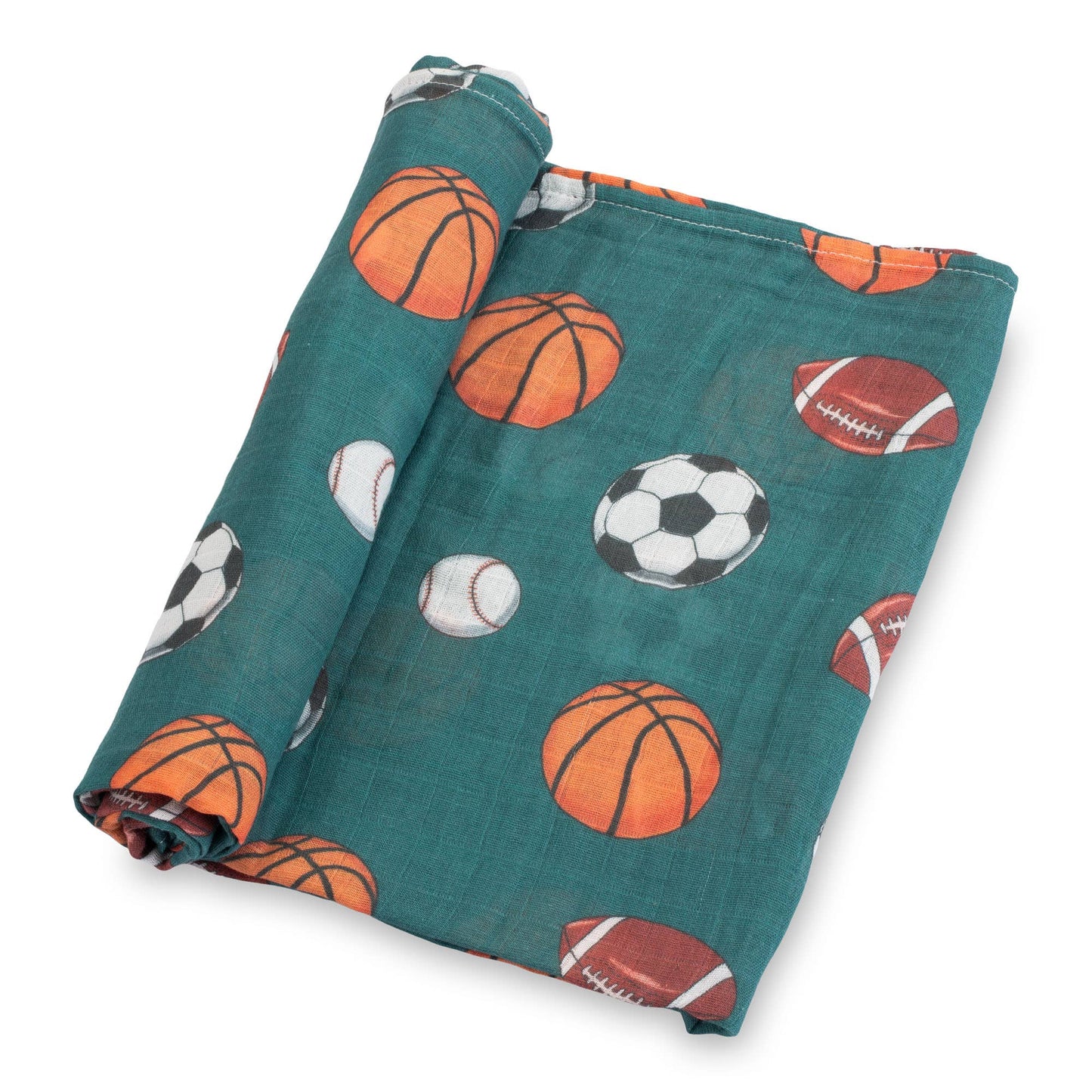 LollyBanks - Little Athlete Sporty Theme Baby Swaddle Blanket