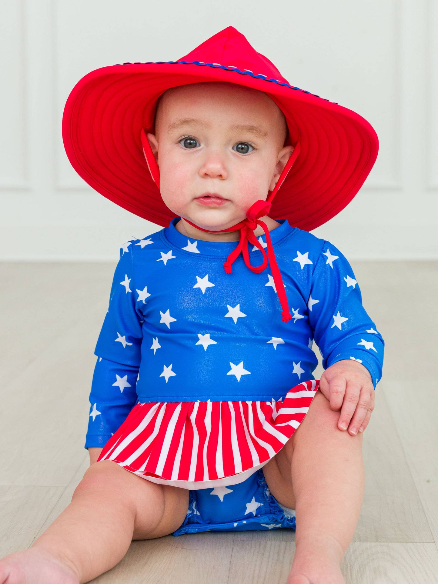Red Ric Rac Swim Hat