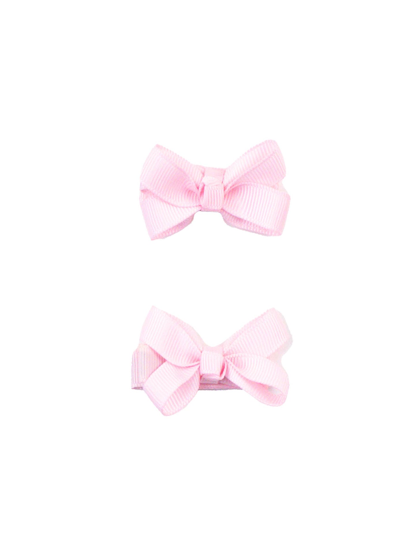 Girls Pink Small Bow Clip Set