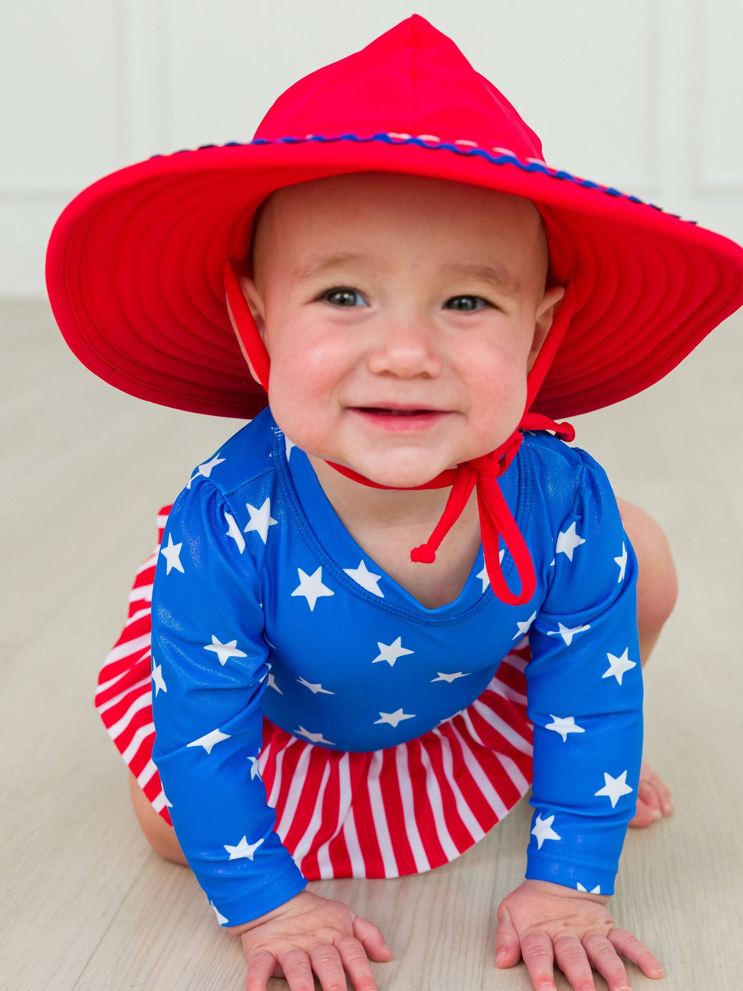 Red Ric Rac Swim Hat