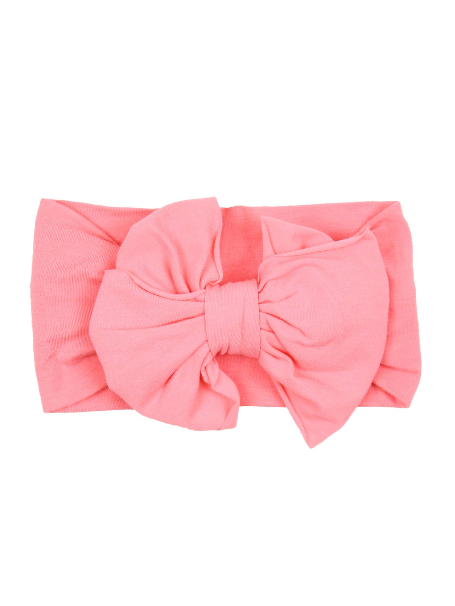 RuffleButts + RuggedButts - Girls Bubblegum Pink Big Bow Headband: Pink / One Size