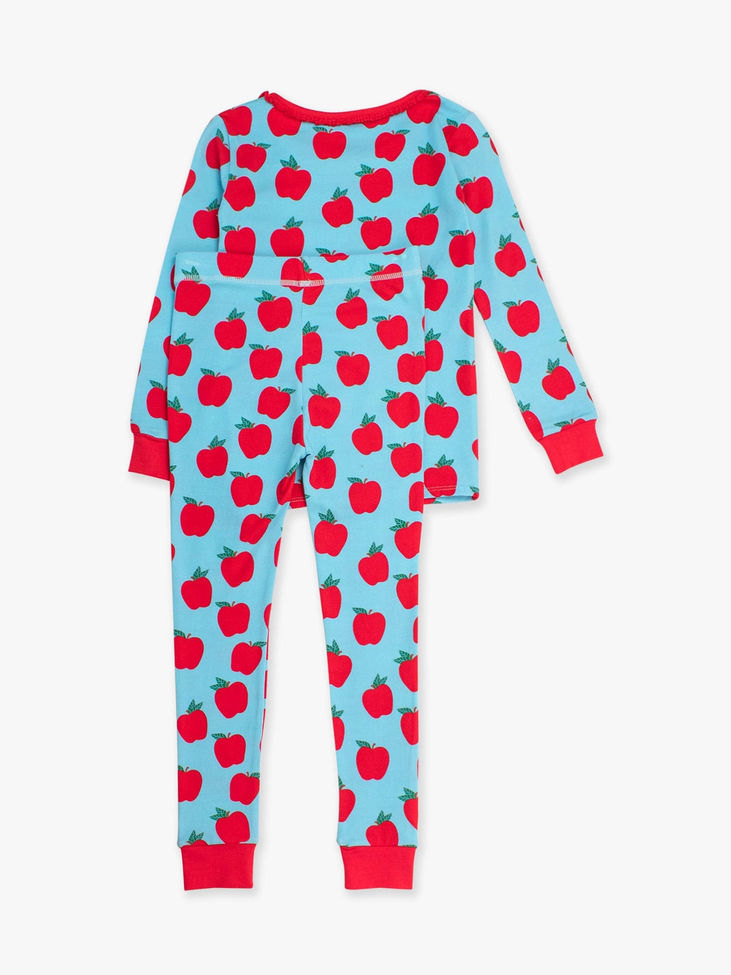 Blue Apple of My Eye Ruffle LS PJs