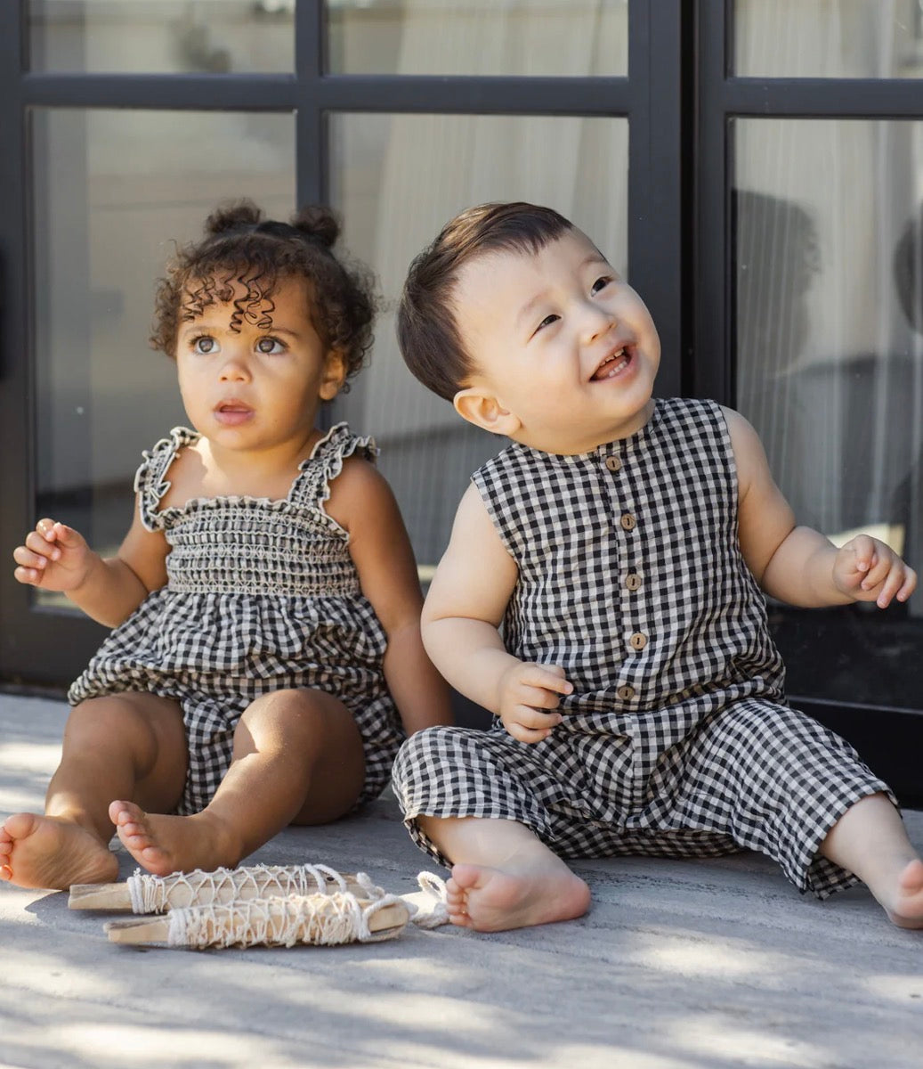 Julia Romper||Black Check