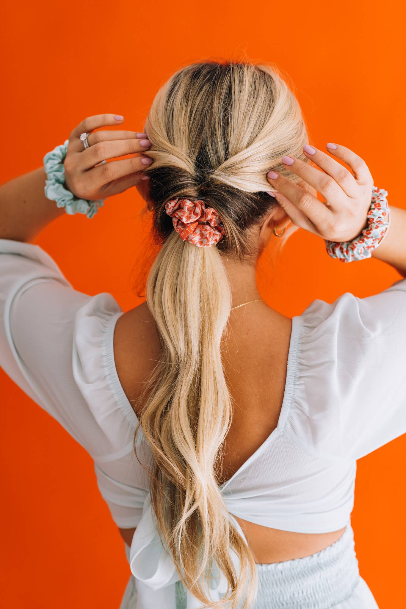 Hair Scrunchie | Large | Calming Coral