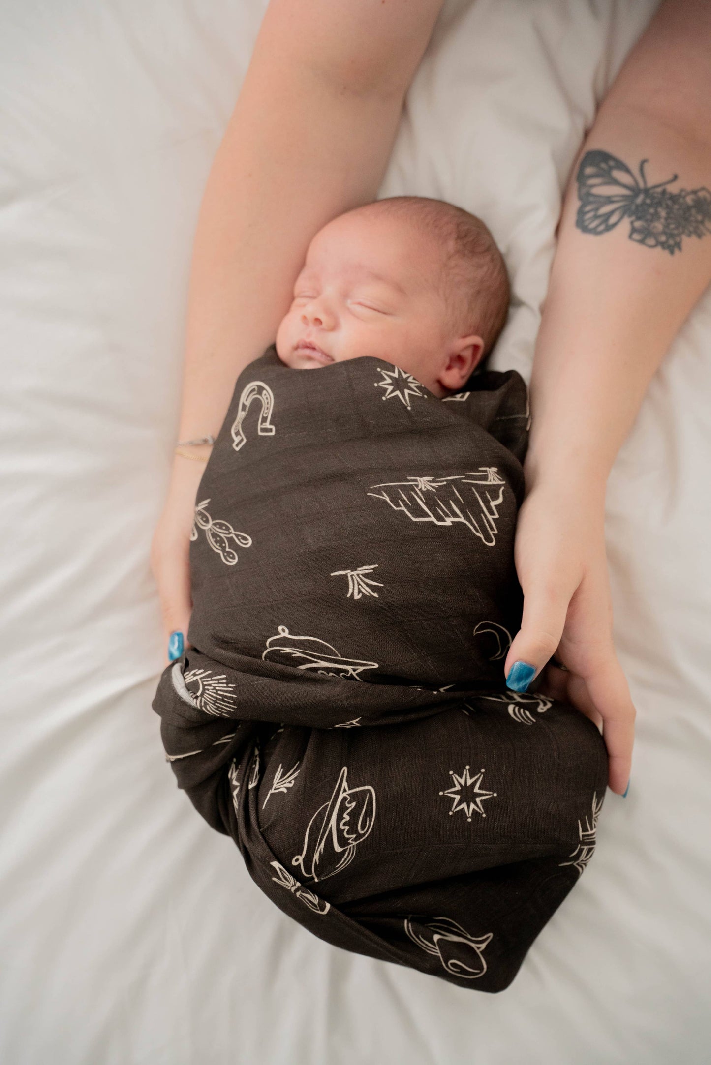 Ellie Sue - Western Muslin Swaddle Blanket