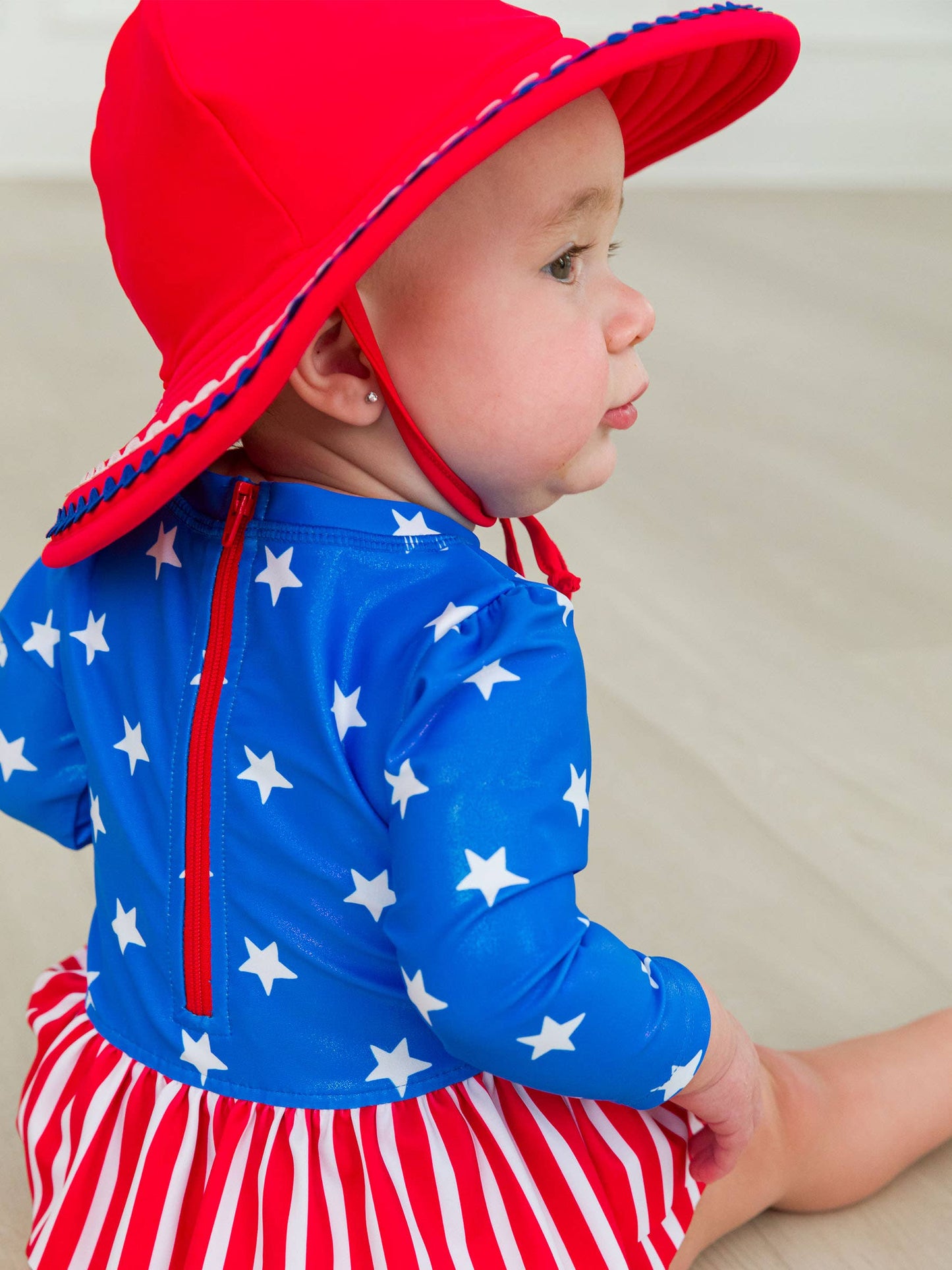 Red Ric Rac Swim Hat