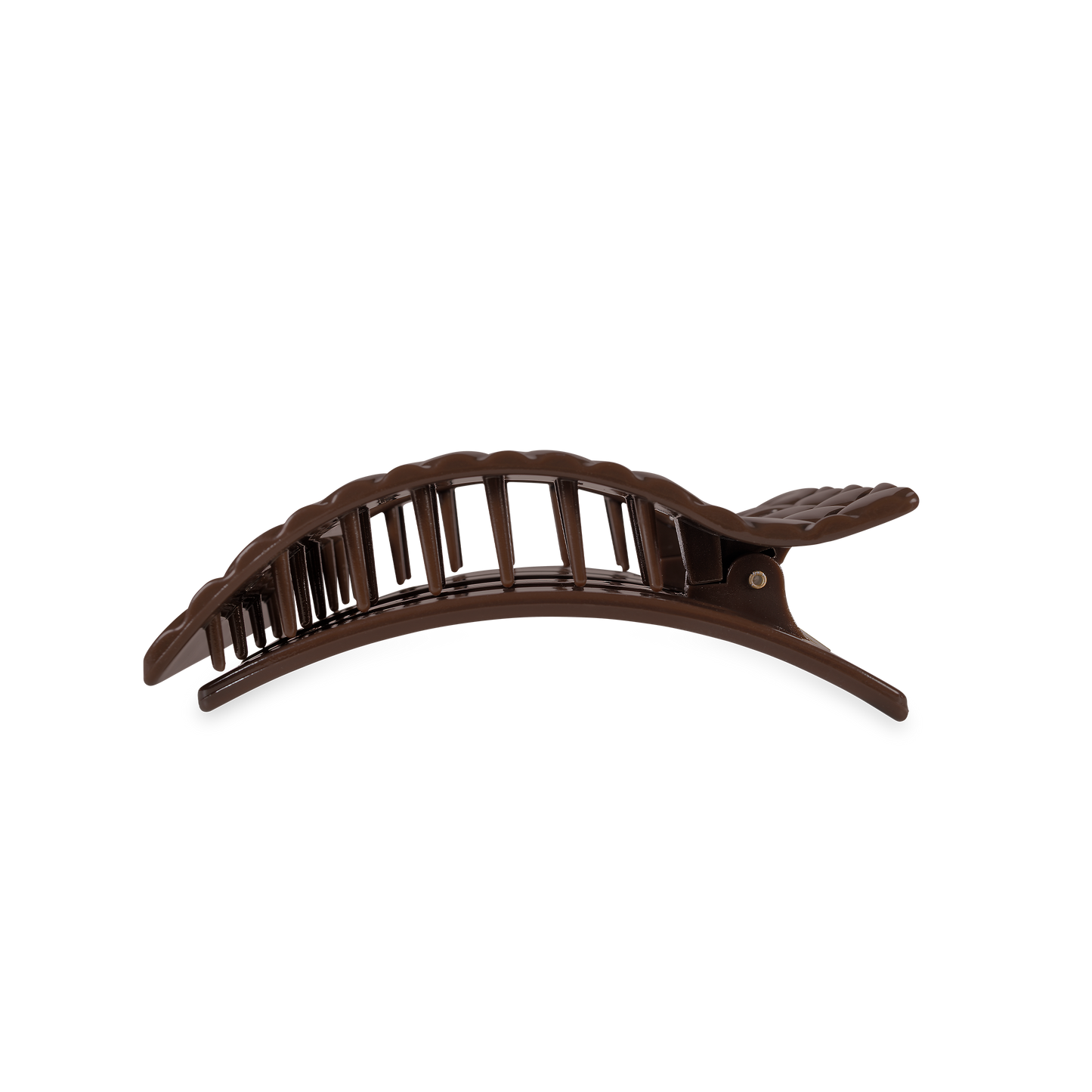 Flat Rectangle Hair Clip|Medium| Truly Taupe Quilted