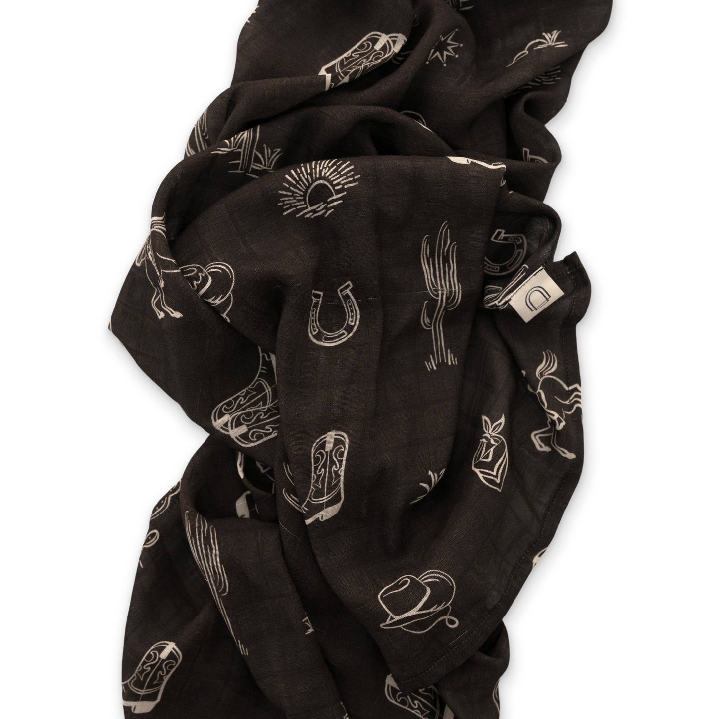 Ellie Sue - Western Muslin Swaddle Blanket