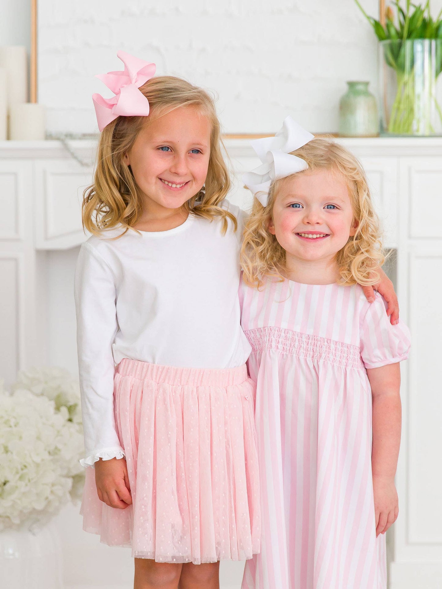 Girls Pink Big Bow Hair Clip