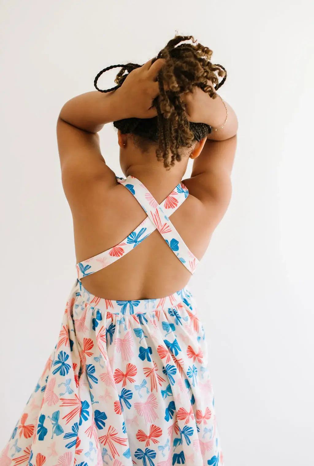 Sofia Dress in Patriotic Bows Twirl dress