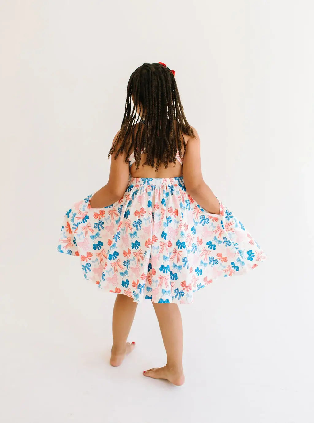 Sofia Dress in Patriotic Bows Twirl dress