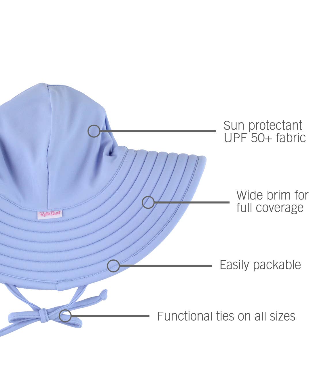 Girls Periwinkle Blue Swim Hat