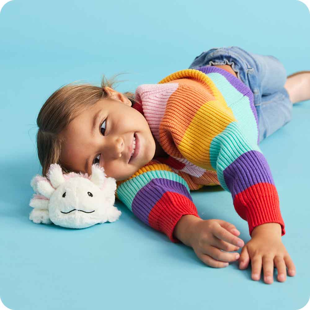 Axolotl Warmies Junior Pink/white