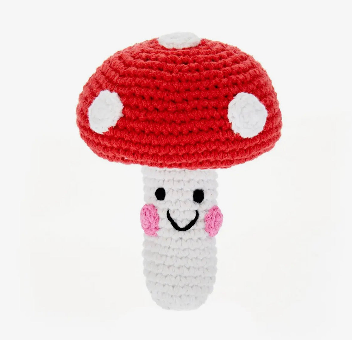 Pebble Red Mushroom Rattle