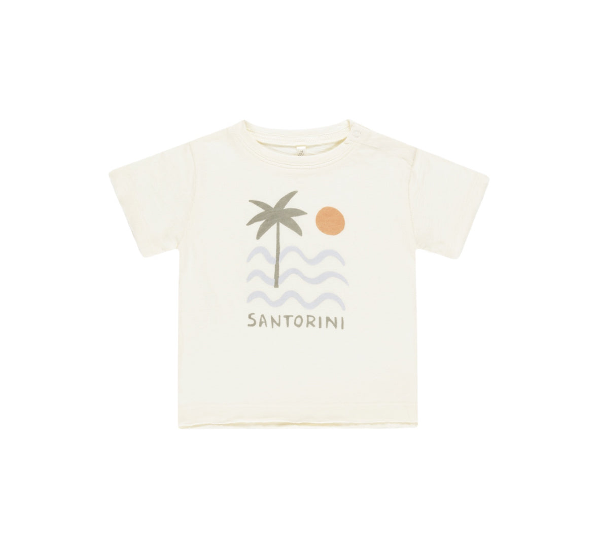 Raw Edge Tee||Santorini