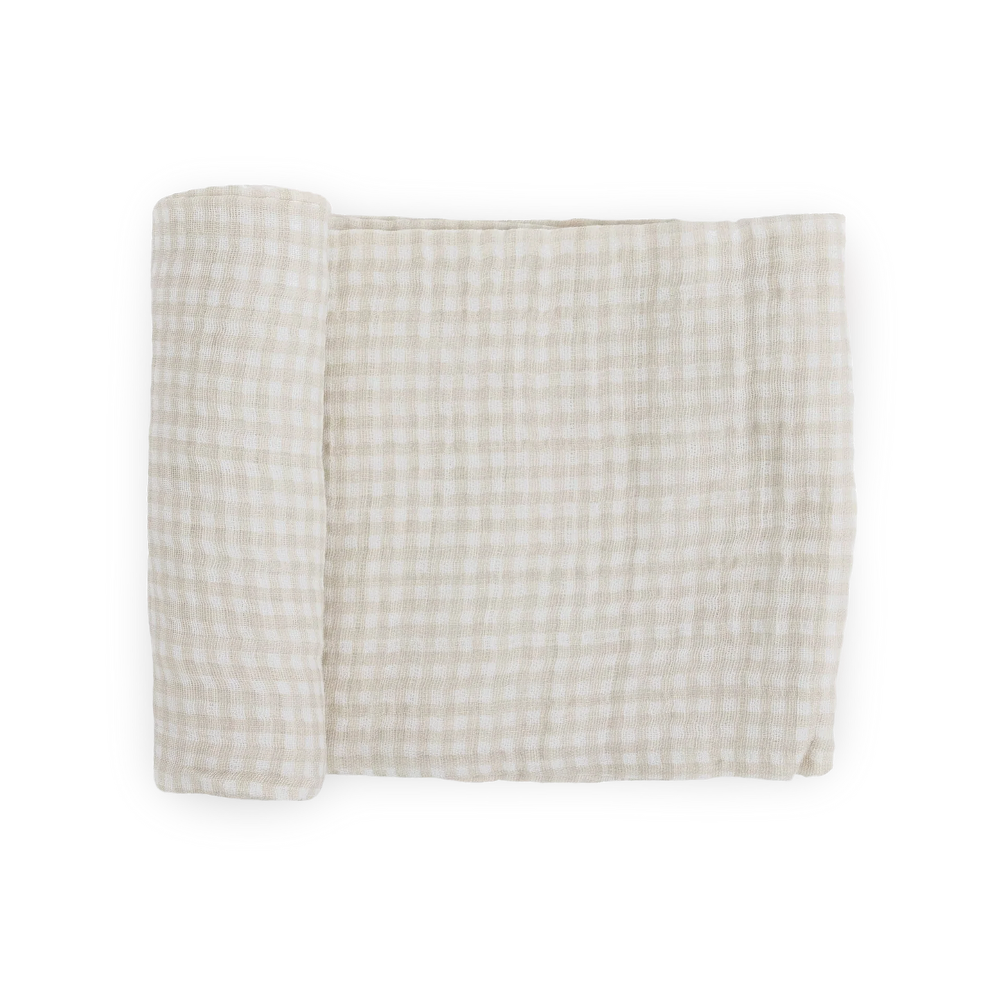 Cotton Muslin Tan Gingham