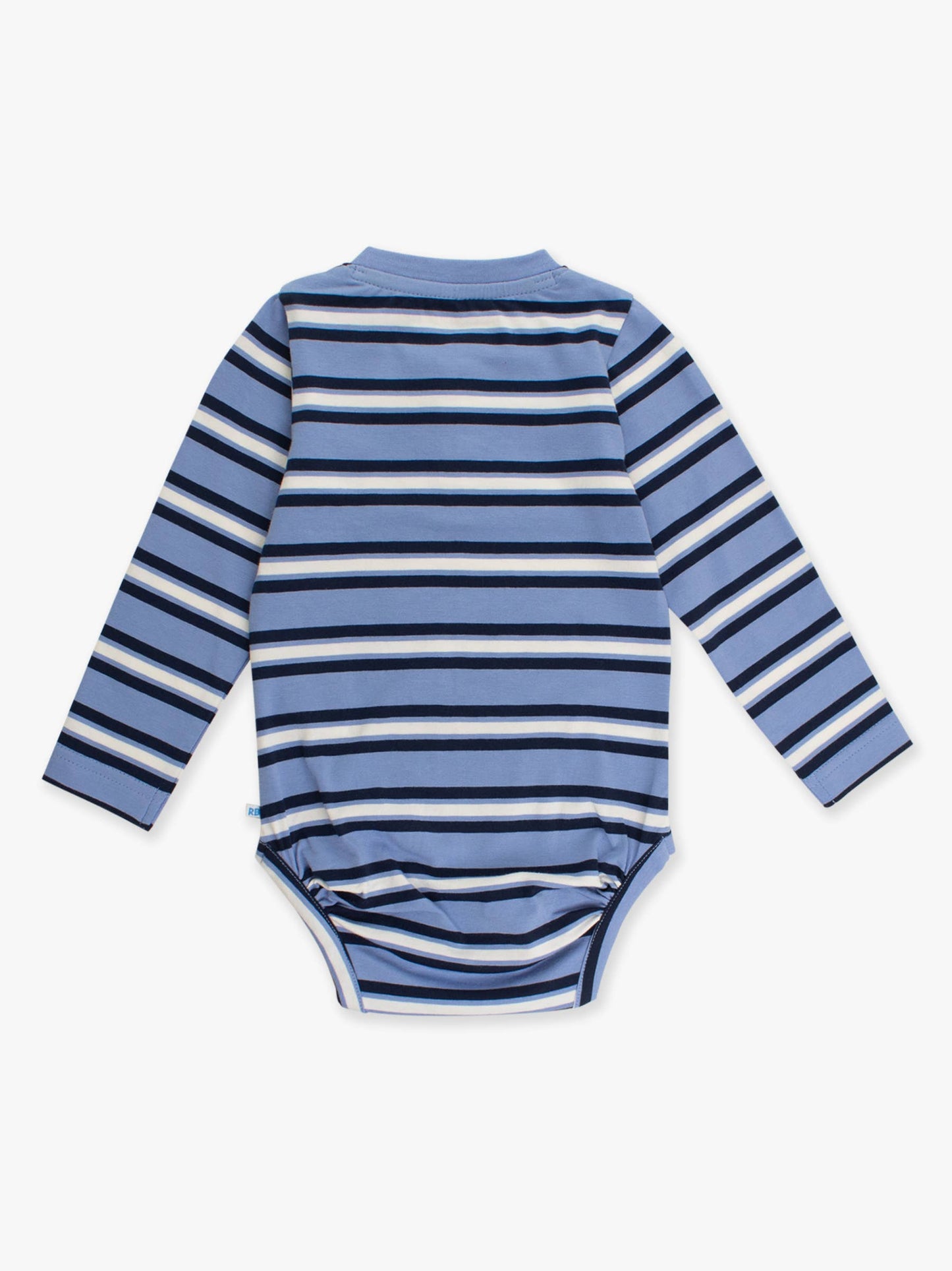 Periwinkle Blue Stripe LS Henley Bodysuit