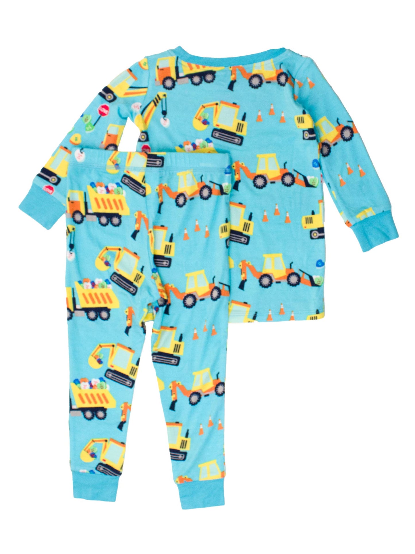 RuffleButts + RuggedButts - Boys I Dig You Bamboo Viscose Long Sleeve Pajama Set: Blue / 3T