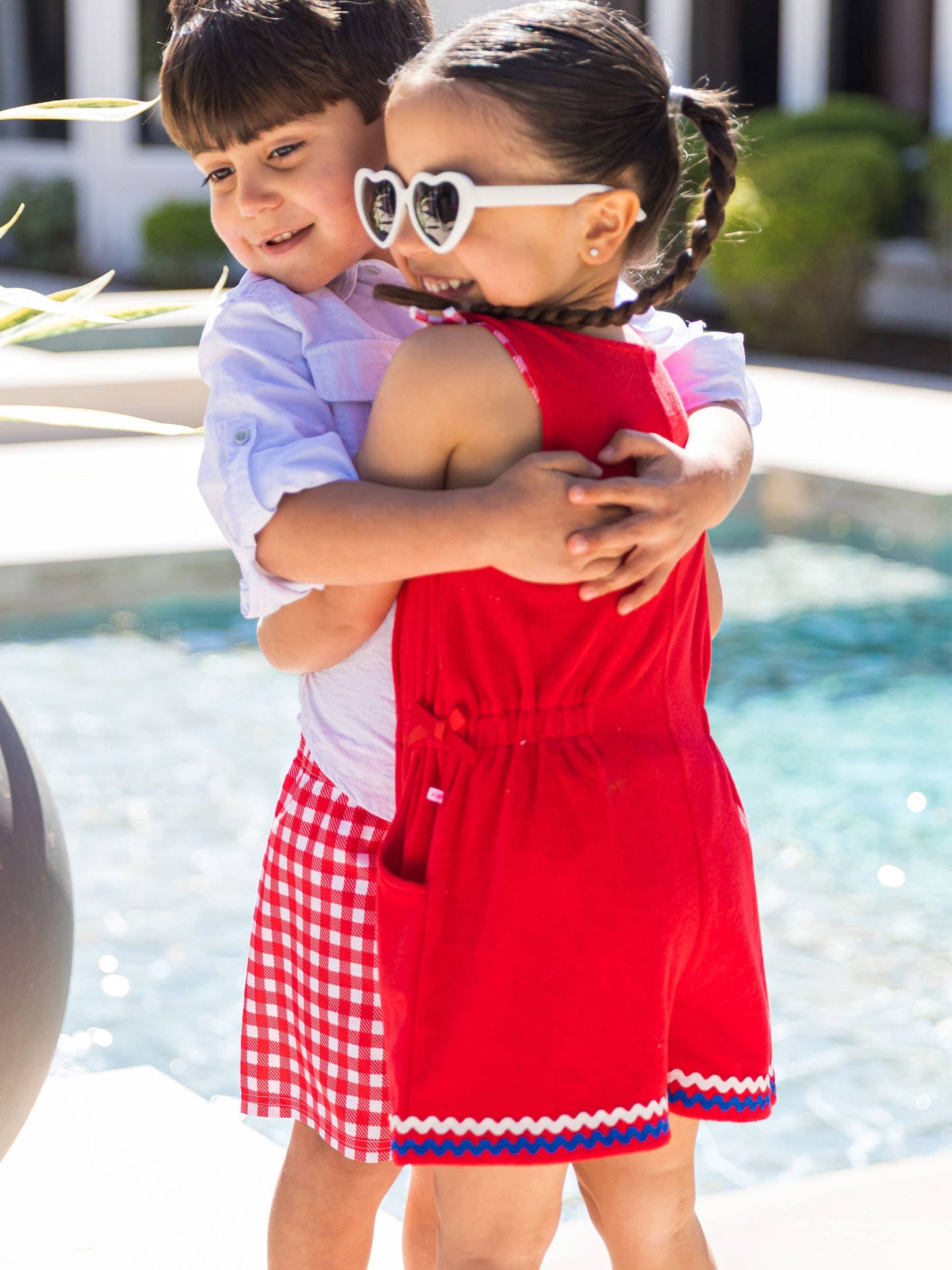 Vintage Red Terry Cover-Up Romper