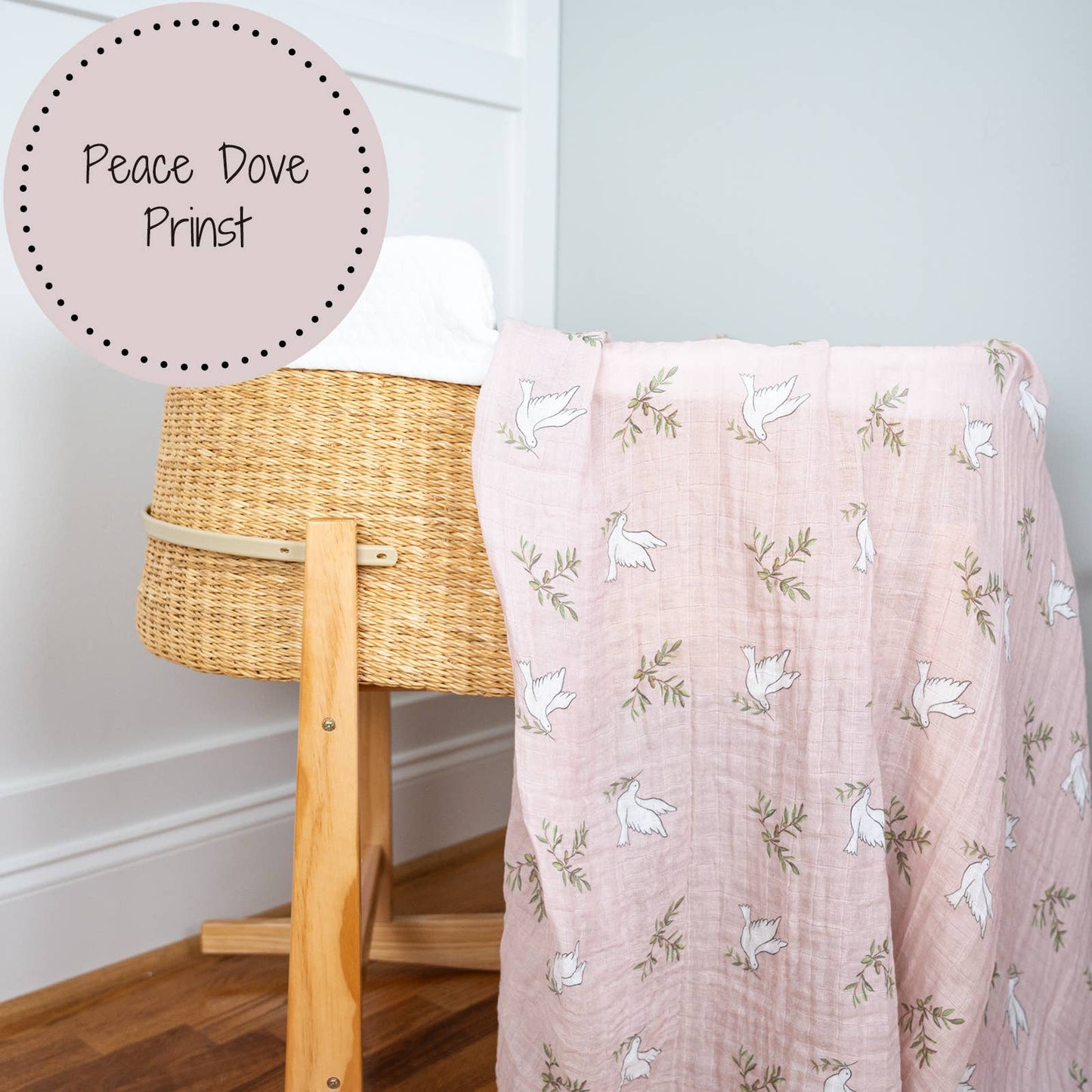 LollyBanks - Dove Baby Swaddle Muslin Blanket