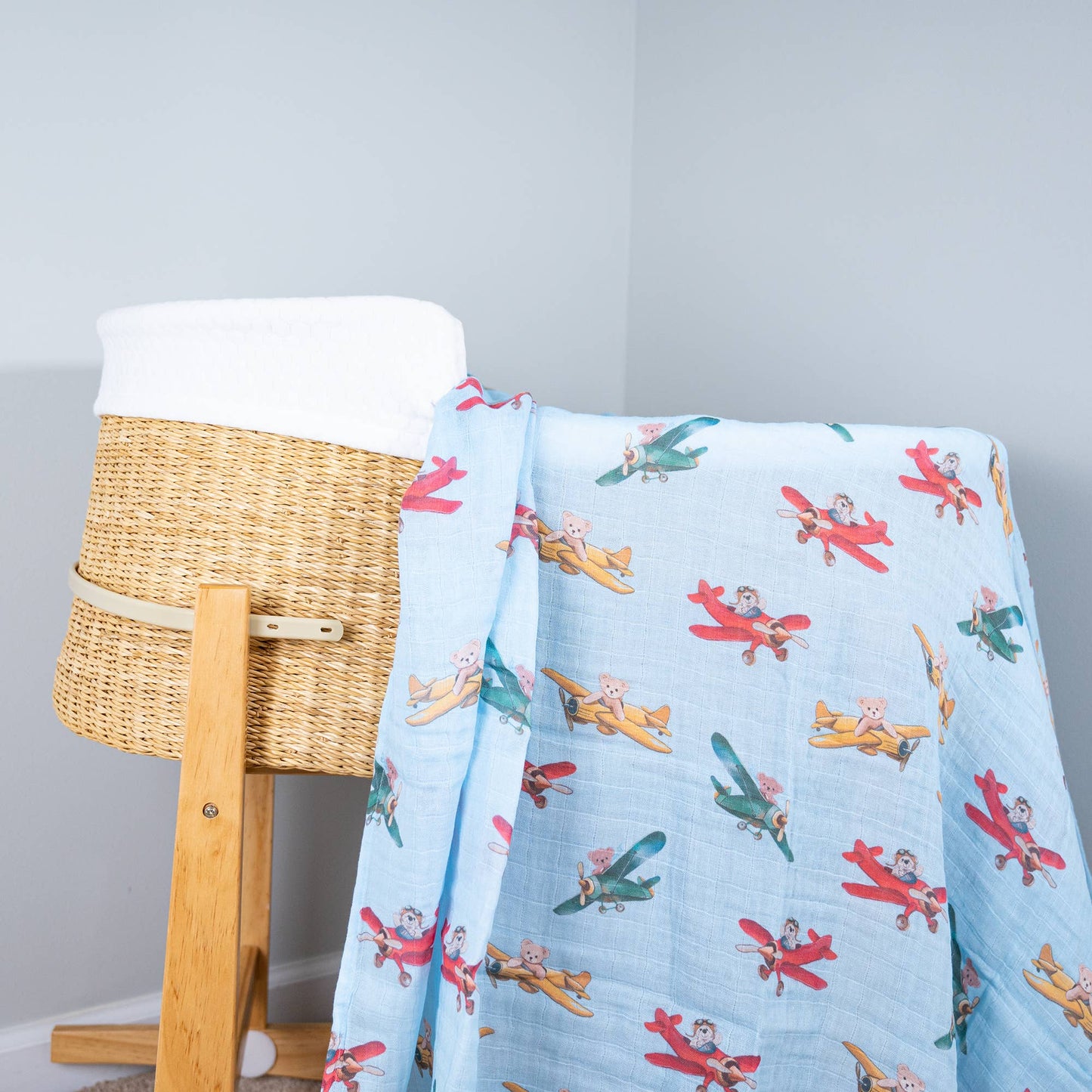 LollyBanks - Pilot Paws Baby Muslin Swaddle Blanket