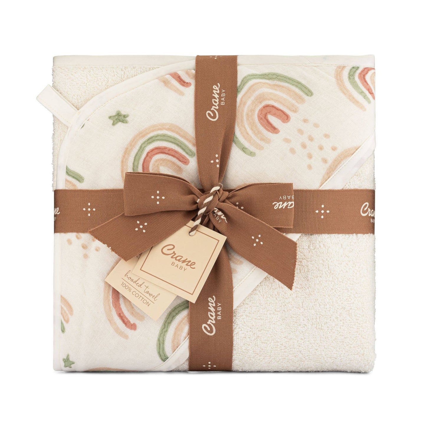 Crane Baby Rainbow Hooded Towel