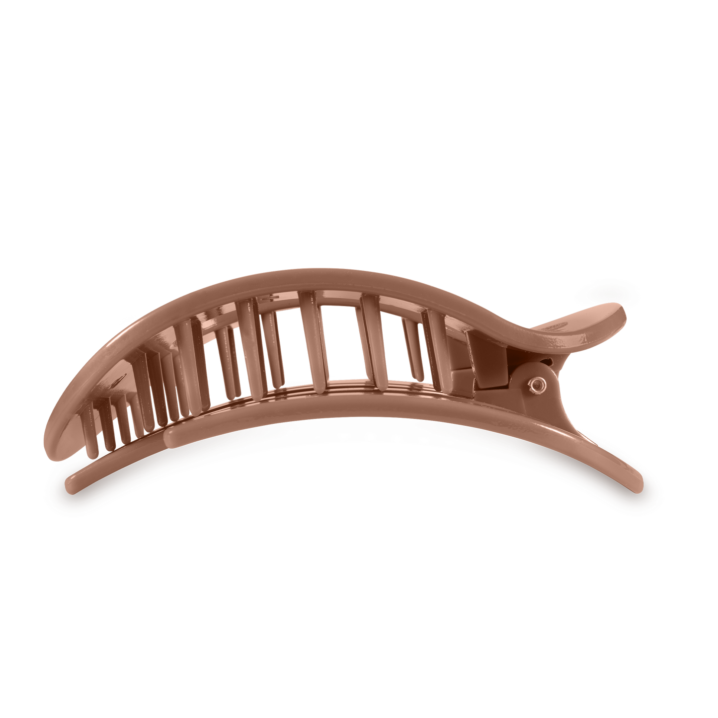 Round Flat Hair Clip | Large | Mocha Mousse