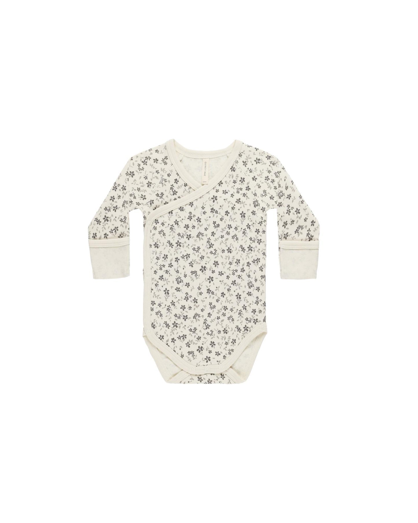 Side Snap Bodysuit||Blue Floral