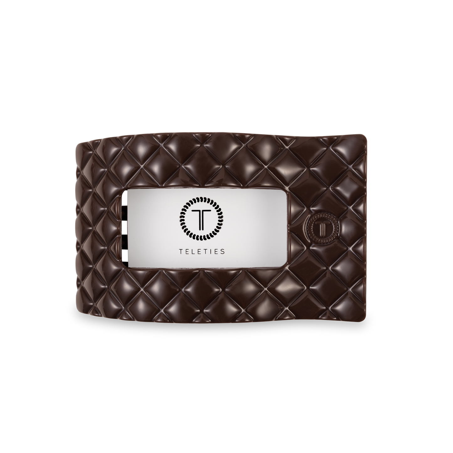 Flat Rectangle Hair Clip|Medium| Truly Taupe Quilted