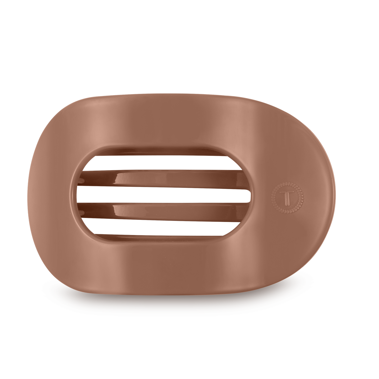 Round Flat Hair Clip | Large | Mocha Mousse