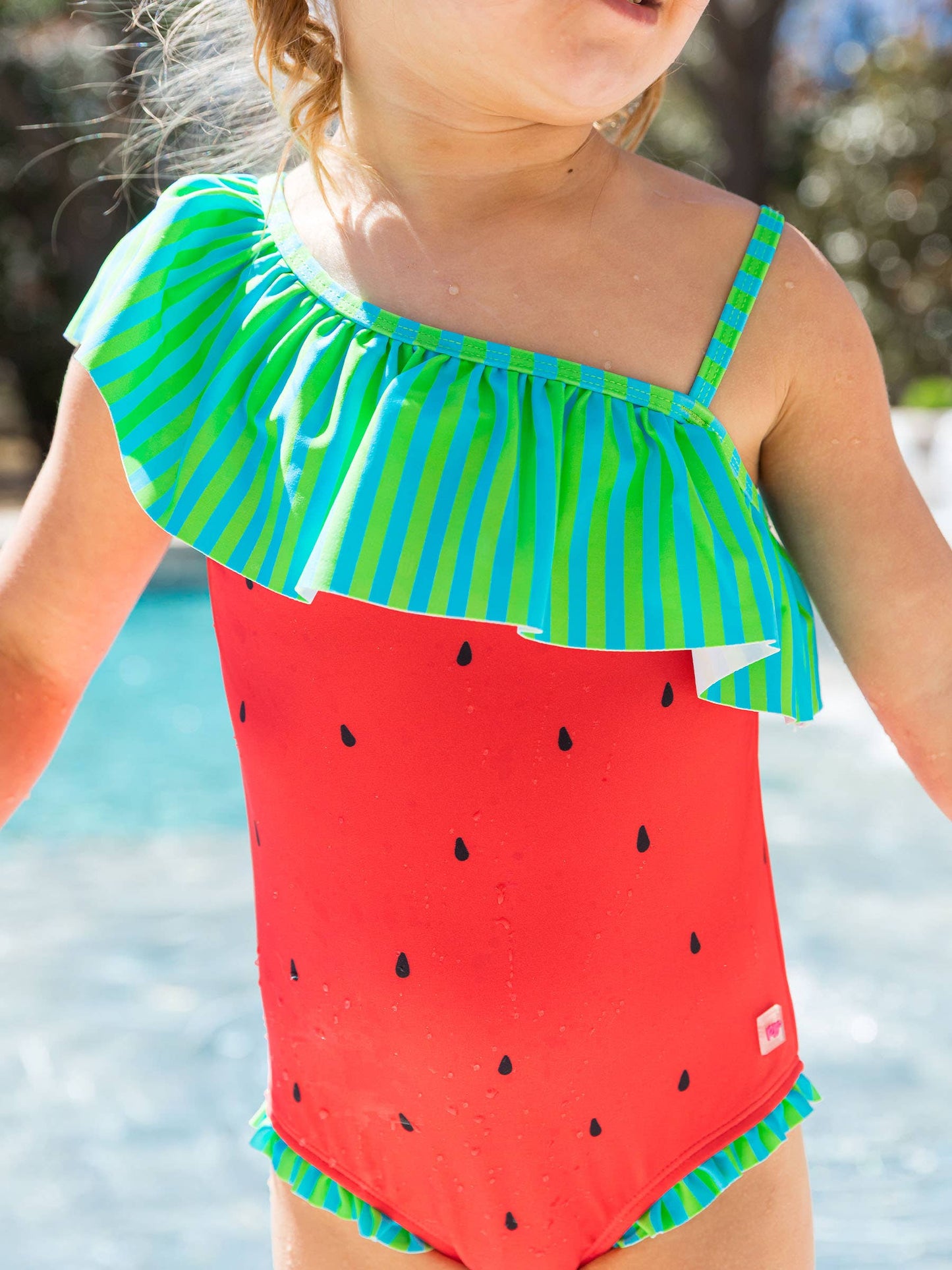 Watermelon One Shoulder OP Swimsuit