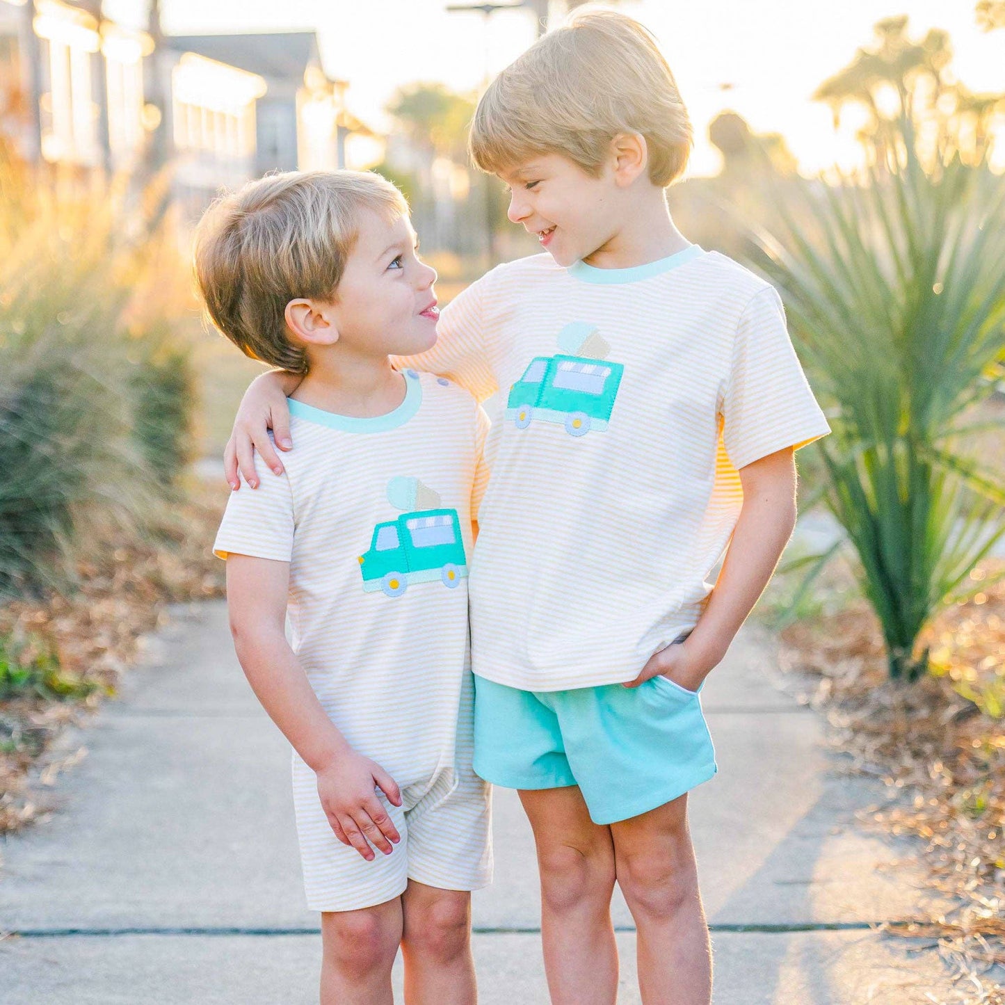 Boys Applique Romper - Cone Carnival