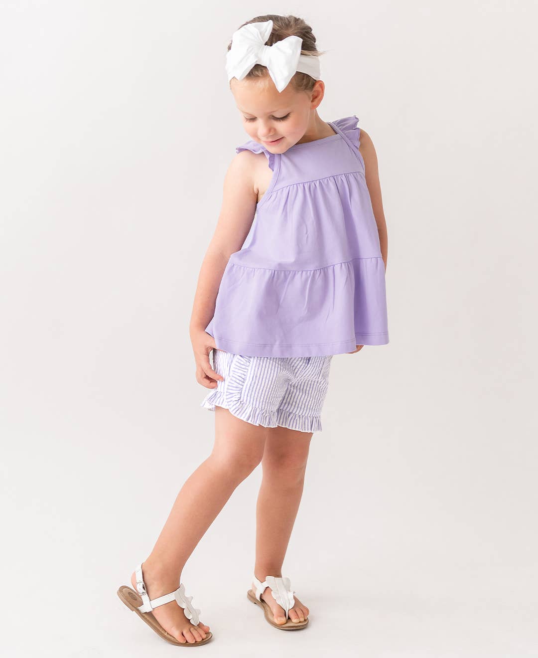 Girls White Big Bow Headband: White/One Size