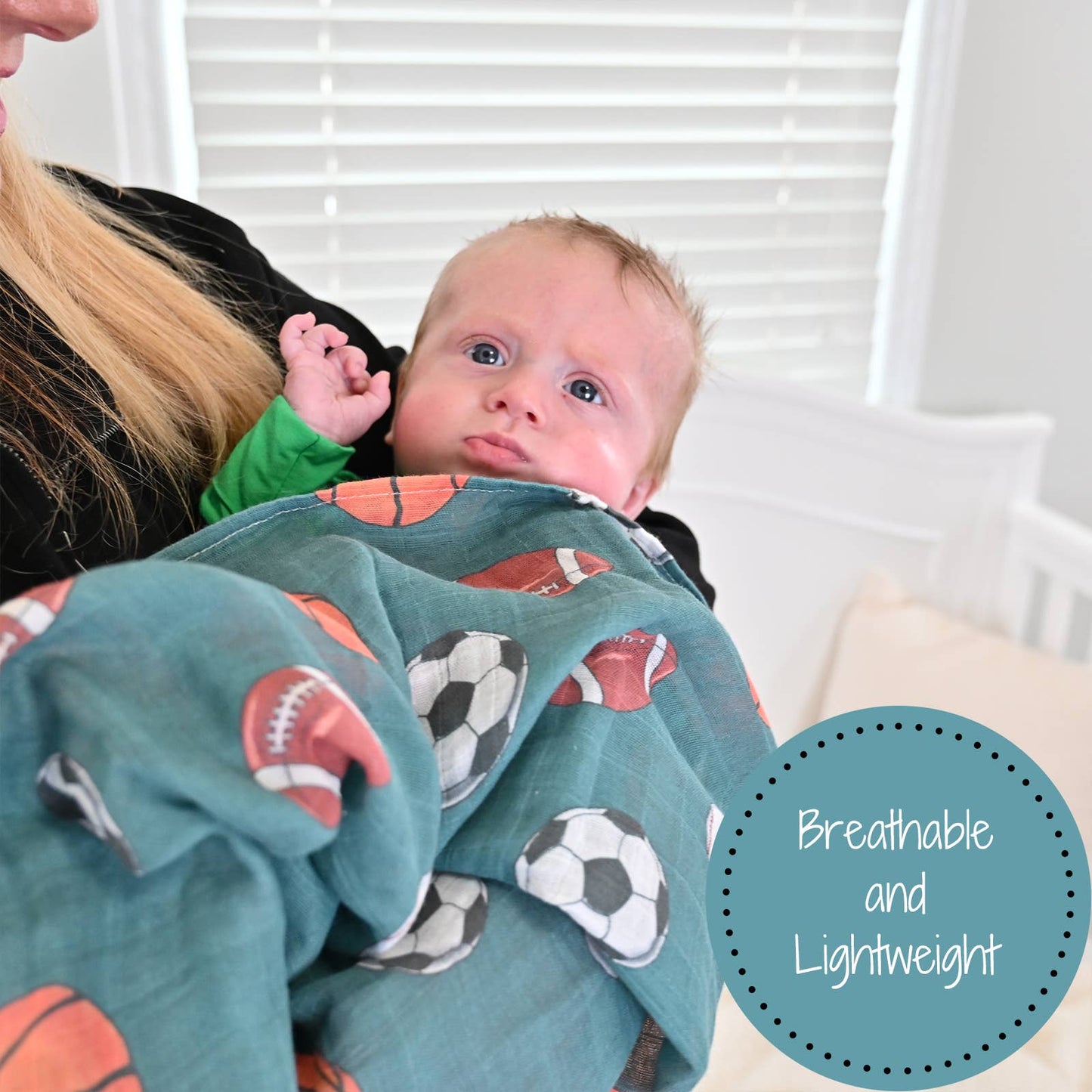 LollyBanks - Little Athlete Sporty Theme Baby Swaddle Blanket