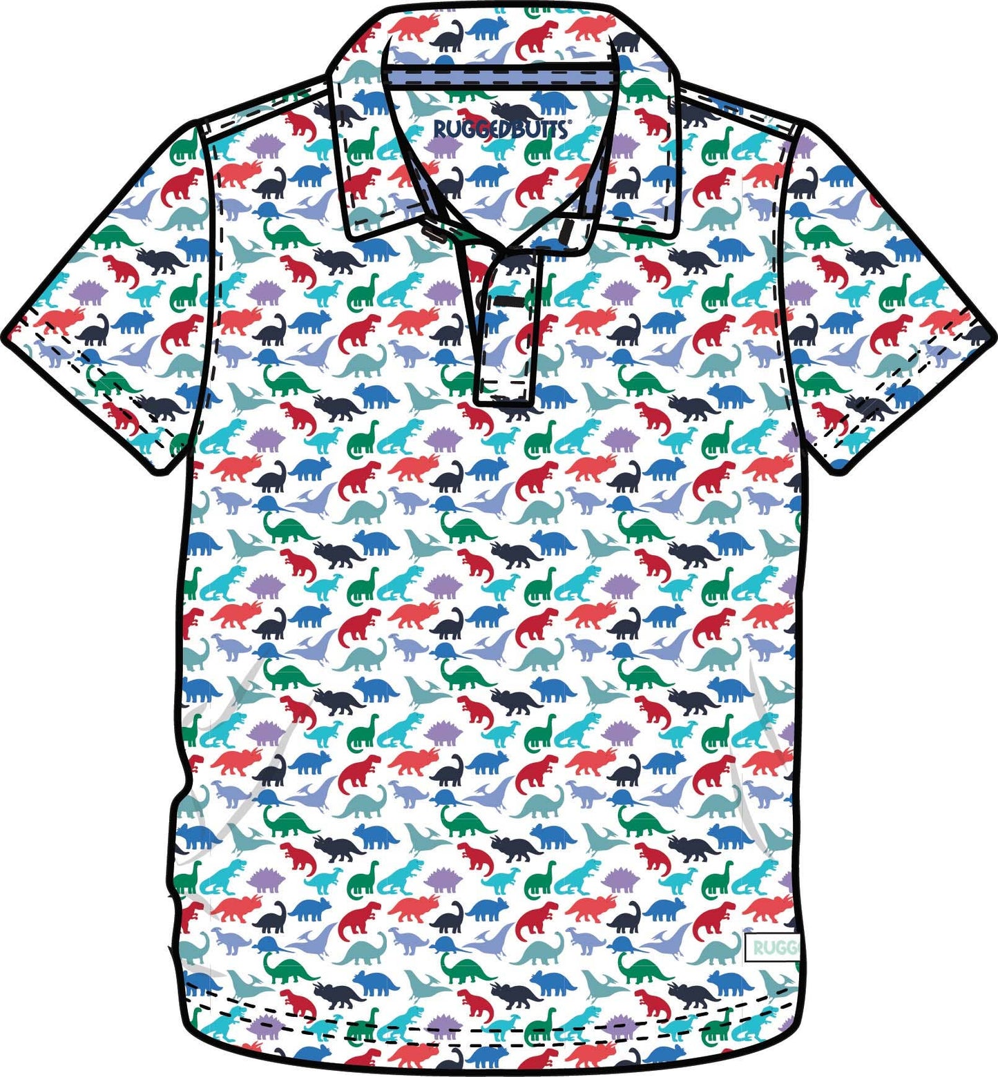 Dino Roar Knit SS Polo