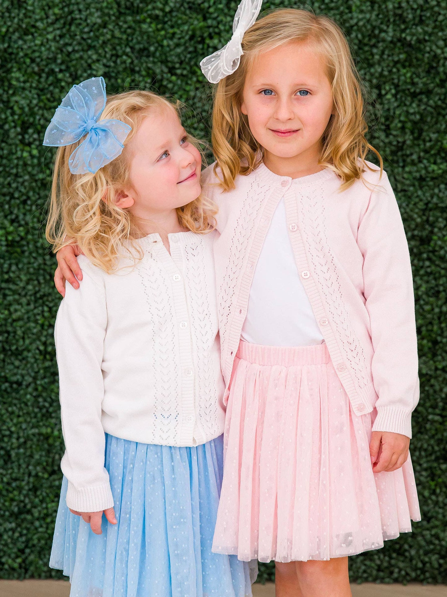 Pink Pointelle Cardigan