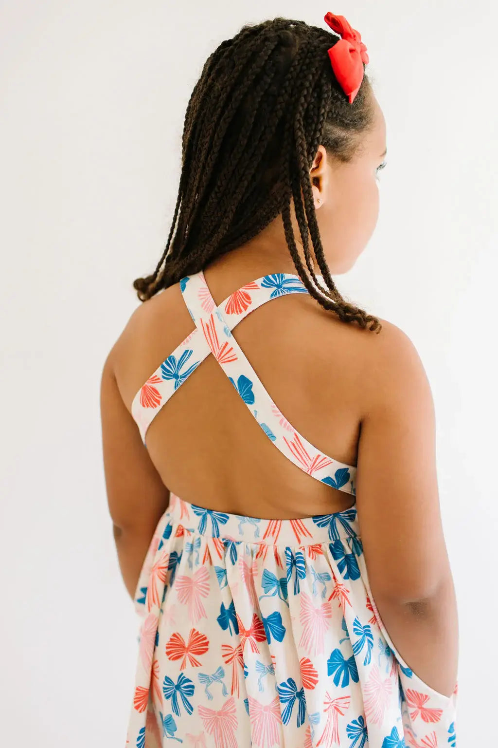 Sofia Dress in Patriotic Bows Twirl dress
