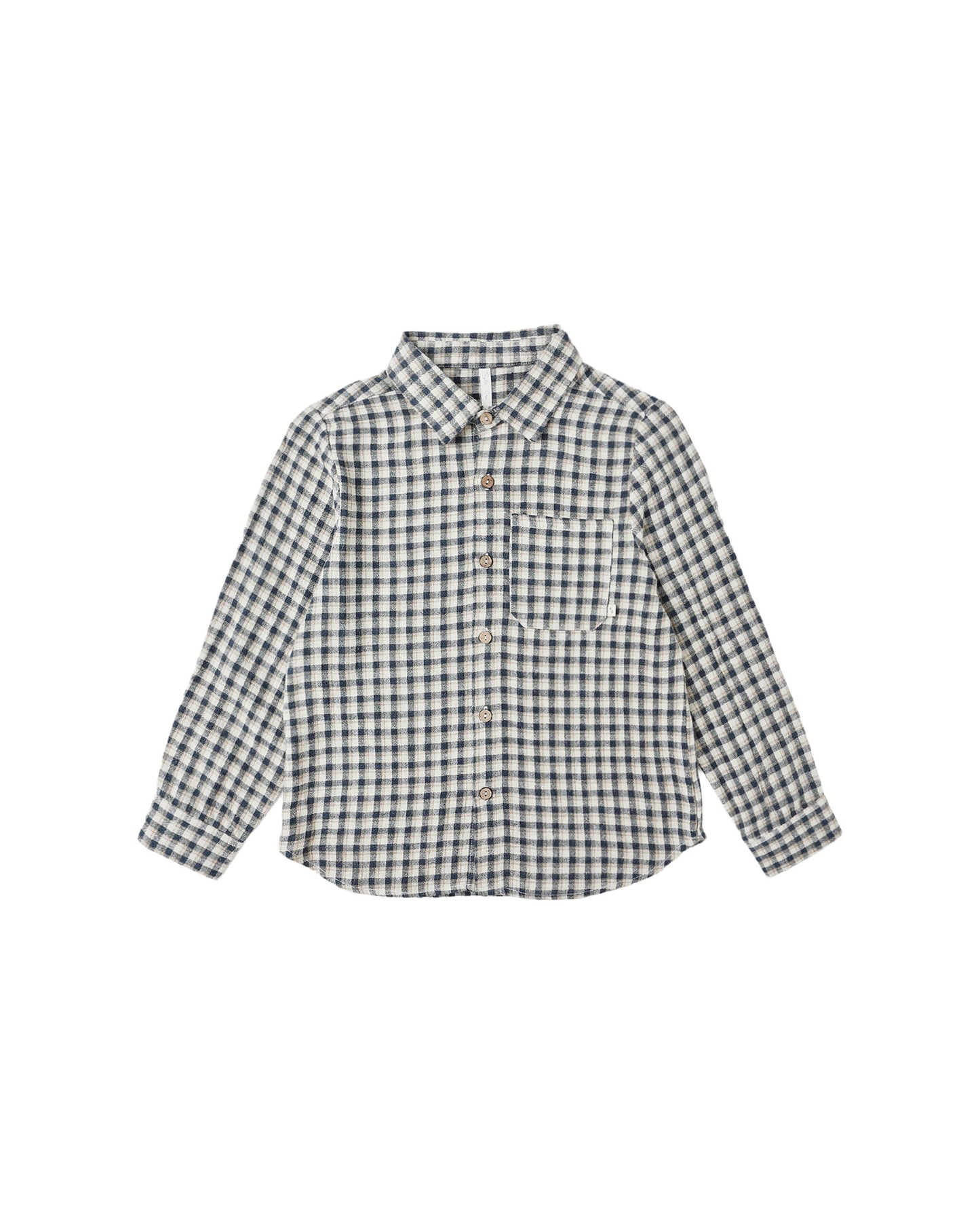 Collared LS Shirt||Navy