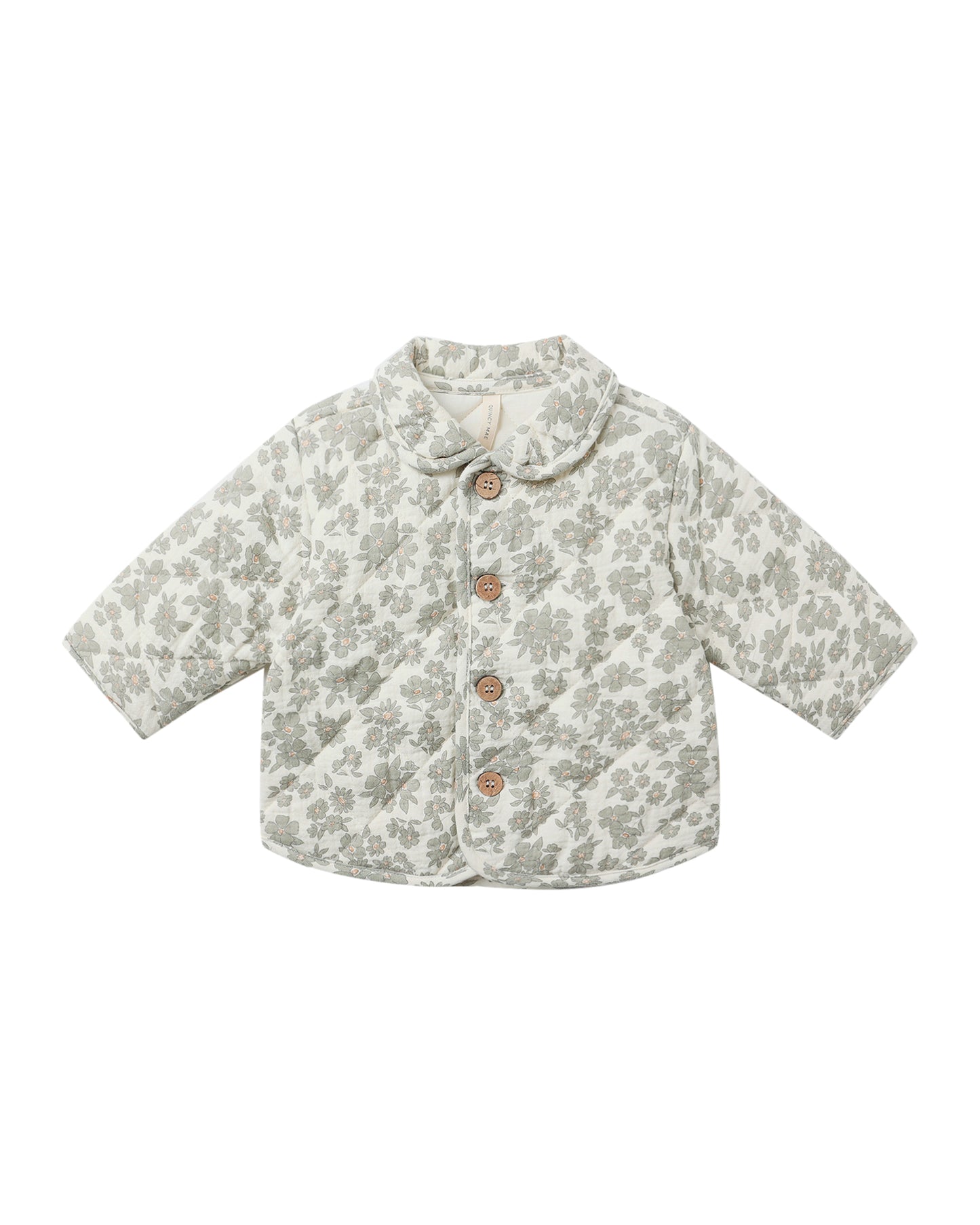 Quilted Jacket||Green Floral
