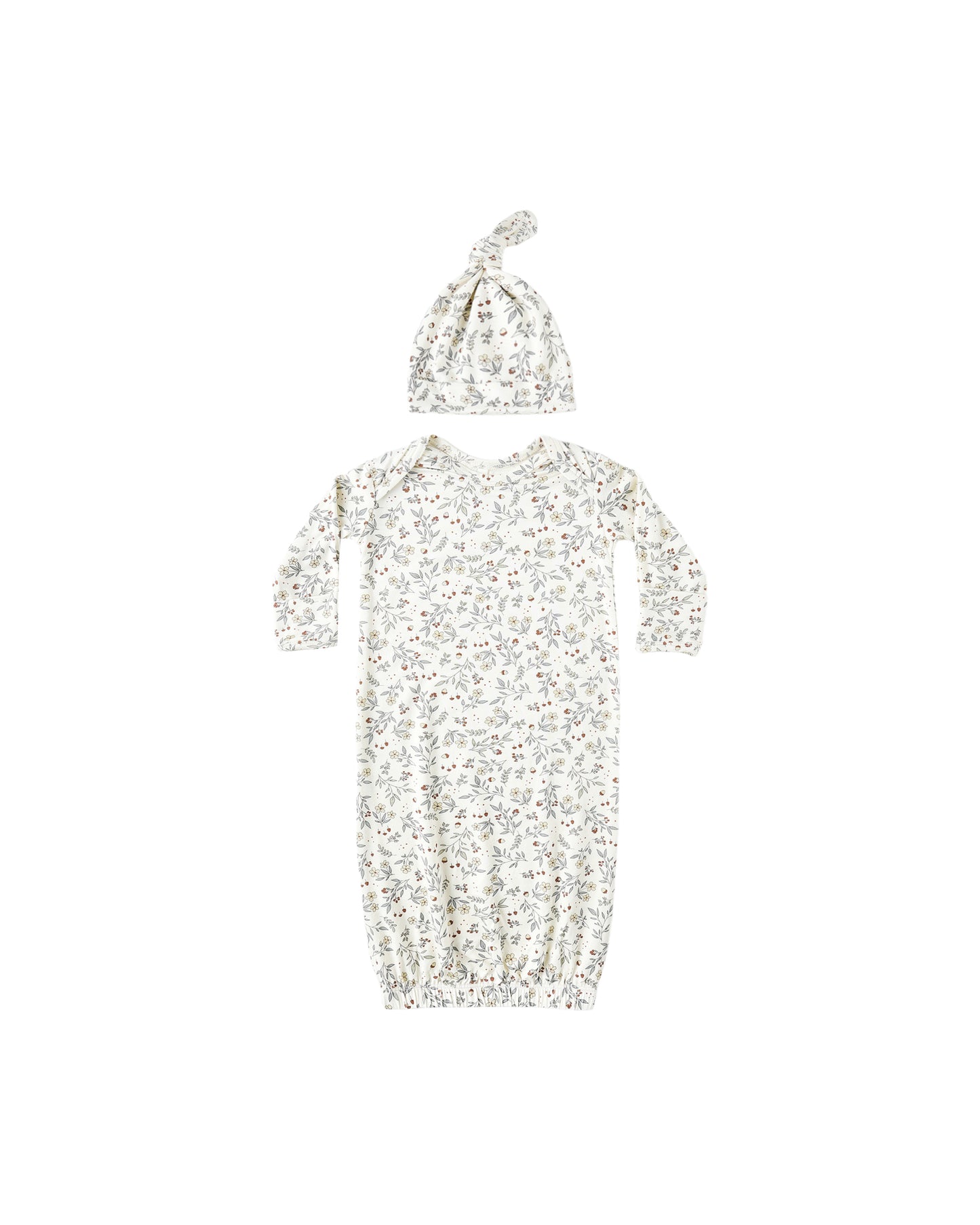 Bamboo Baby Gown+Hat||Woodland