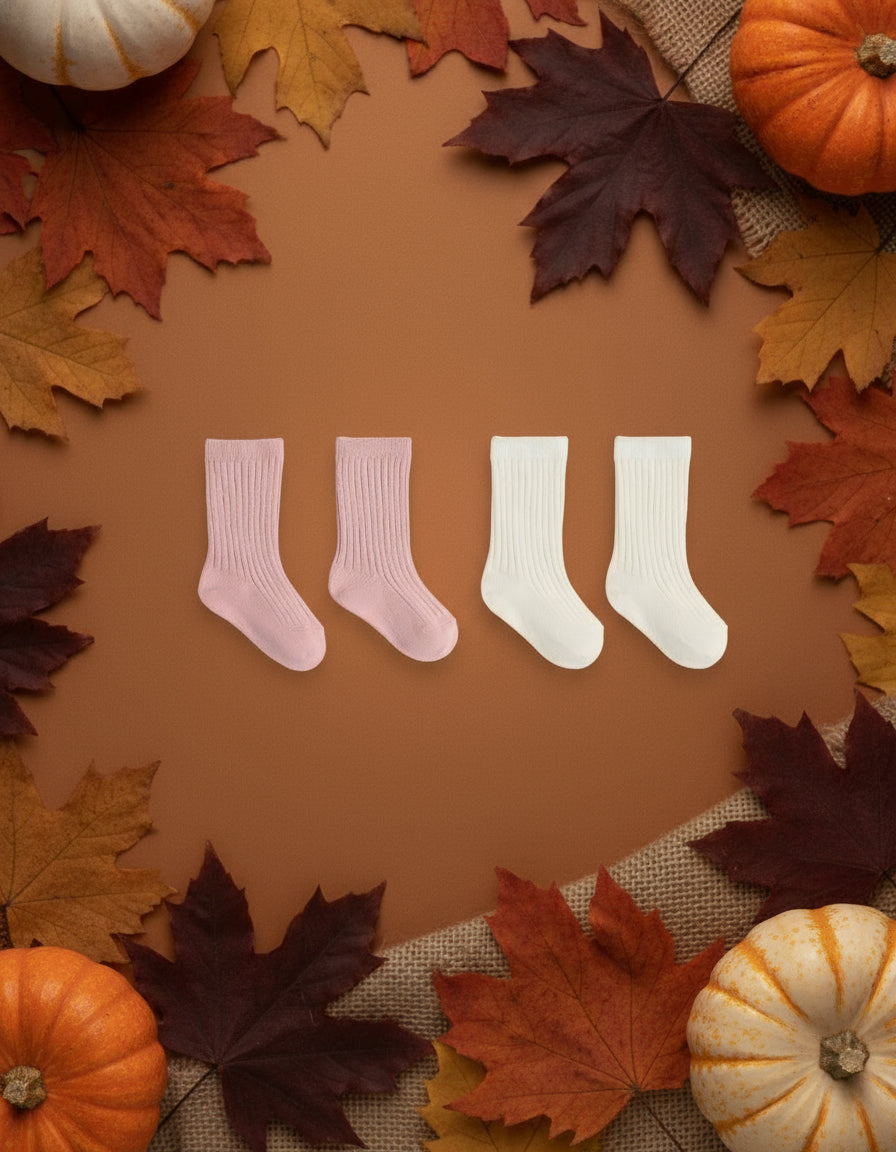 Socks Set||Natural, Rose