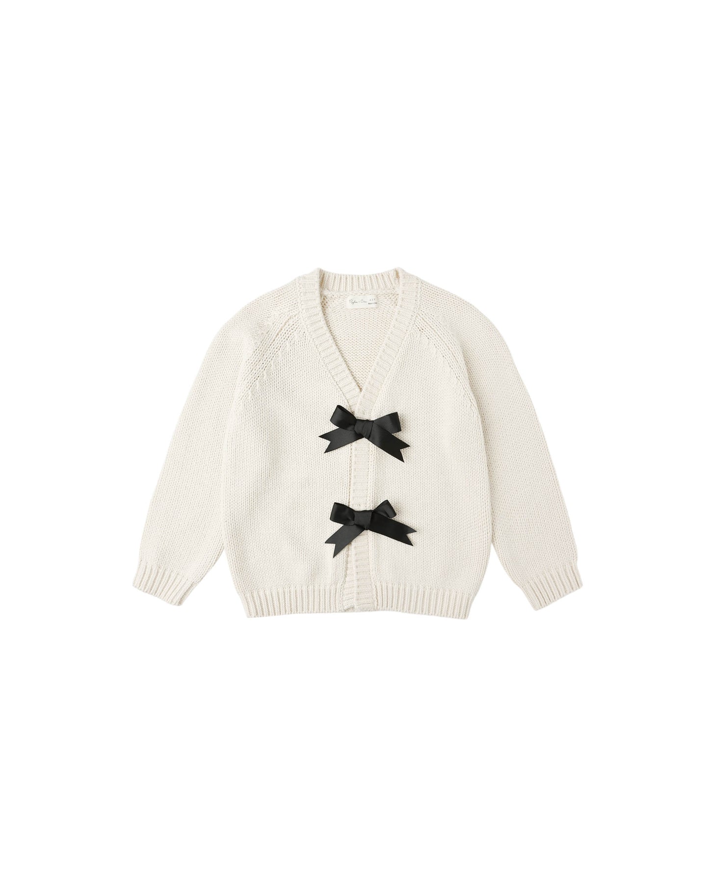 Bow Cardigan||Natural
