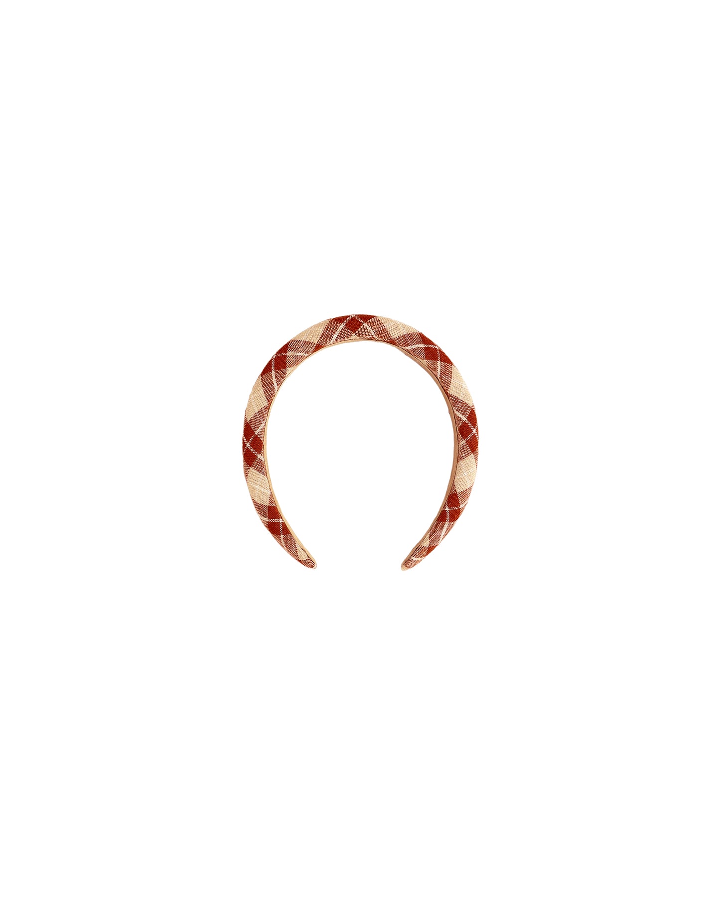 Padded Headband||Red Plaid